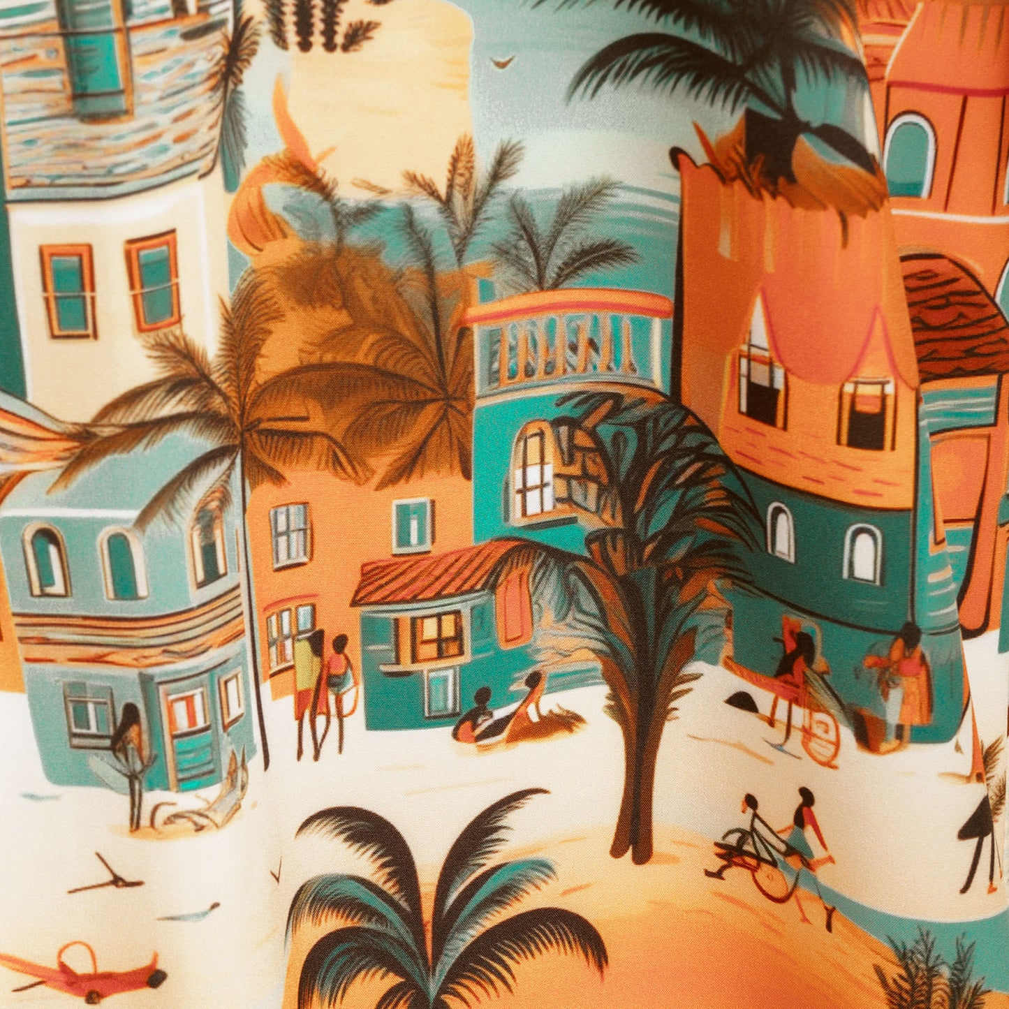 Camisa Bowling Estampada Tropical S105