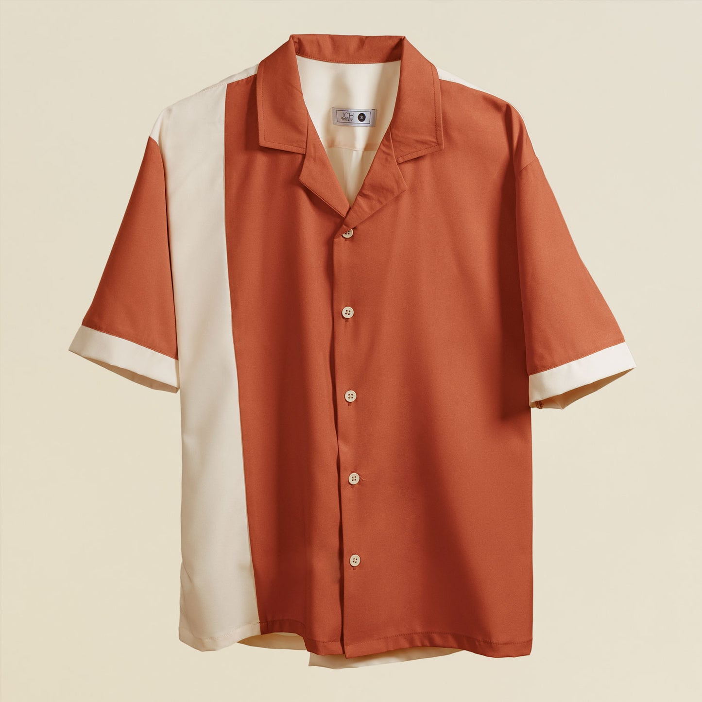 Camisa Bowling Terracota Vintage D06