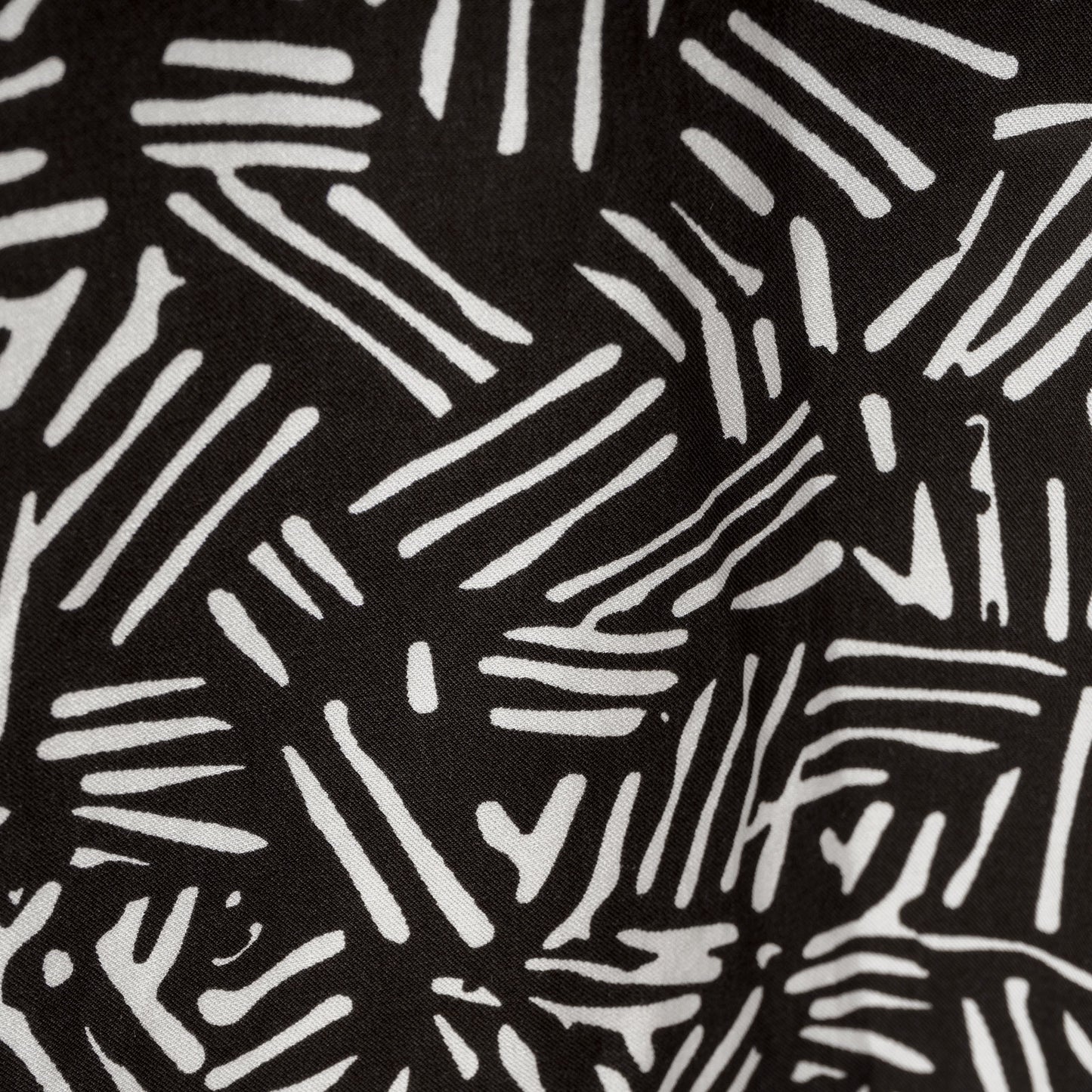 Camisa Bowling Estampada Figuras Blanco/Negro P73