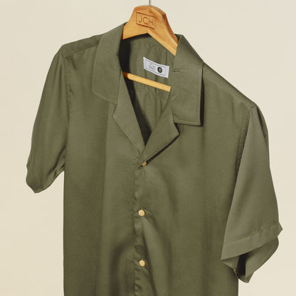 Camisa Bowling Verde Oscuro G04