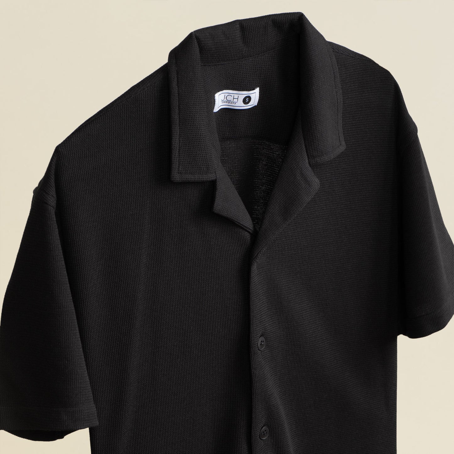 Camisa Texturizada Bowling Negra T92