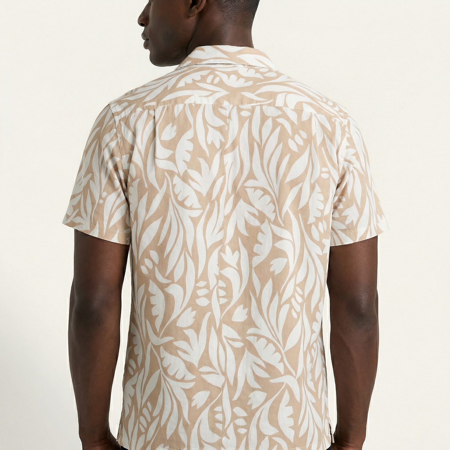 Camisa Bowling Estampada Beige C302