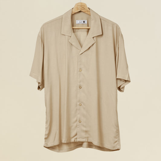 Camisa Boxy Fit Bowling Beige B90