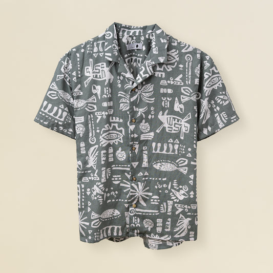 Camisa Bowling Estampada C212