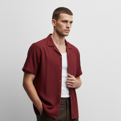 Camisa Bowling Vinotinto V05