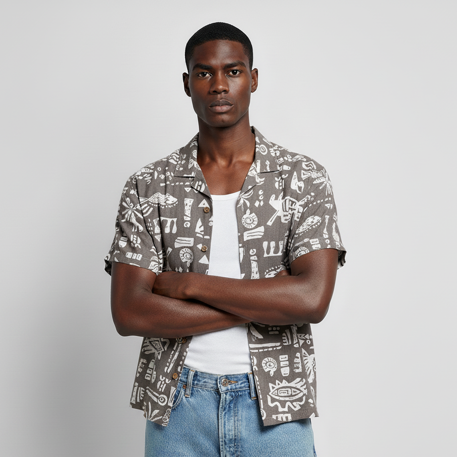 Camisa Bowling Estampada C211