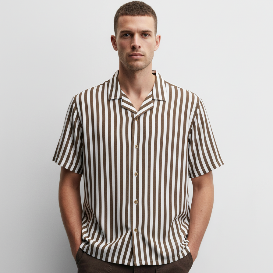 Camisa Bowling Rayada C218