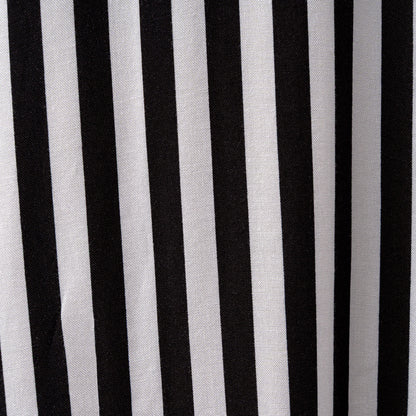 Camisa Bowling Rayada Blanco/Negro C201