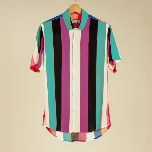 Camisa Rayada Multicolor M33