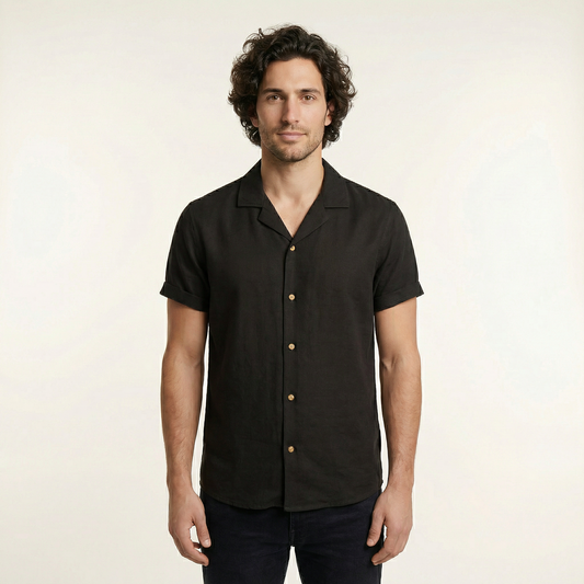 Camisa Bowling Negra B08