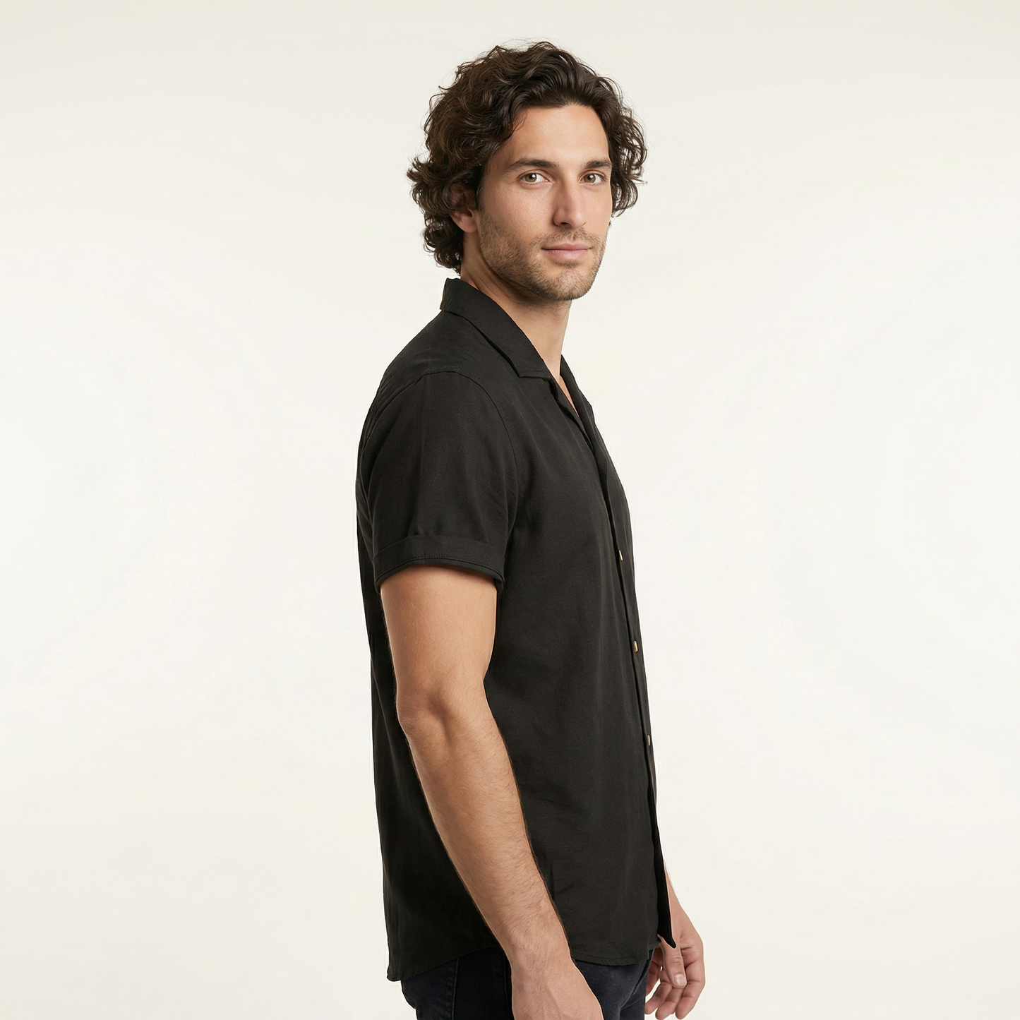 Camisa Bowling Negra B08