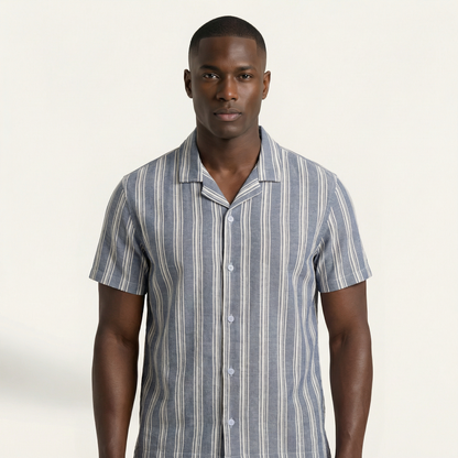 Camisa Bowling Rayada C219