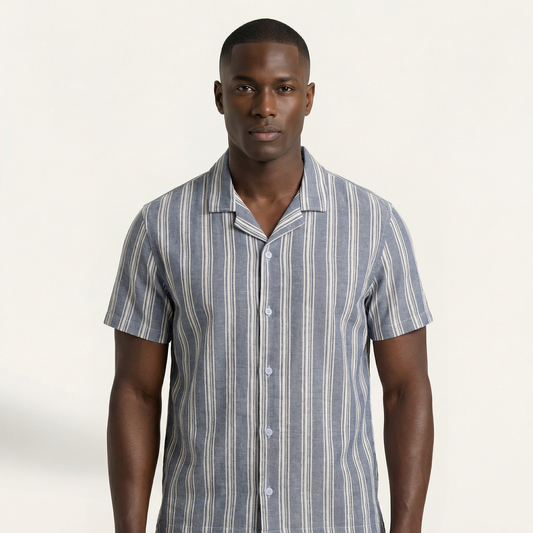 Camisa Bowling Rayada C219