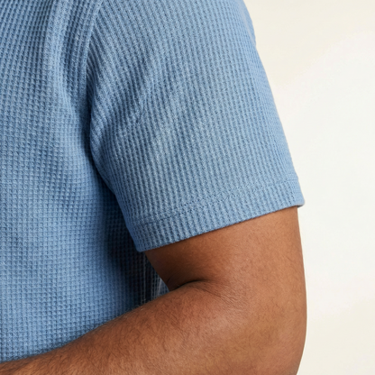 Camisa Texturizada Bowling Azul C225