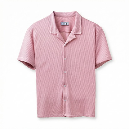 Camisa Texturizada Bowling Rosa C224