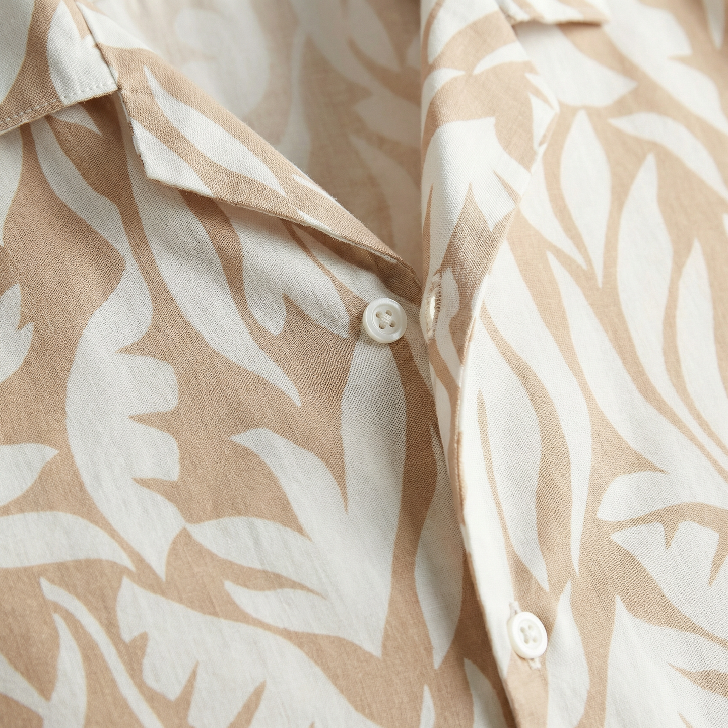 Camisa Bowling Estampada Beige C302