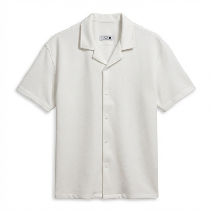 Camisa Texturizada Bowling Marfil T94