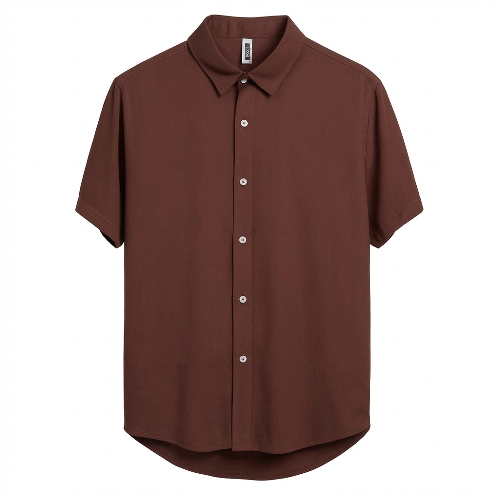 Camisa Cuello Clasico Marron JO006