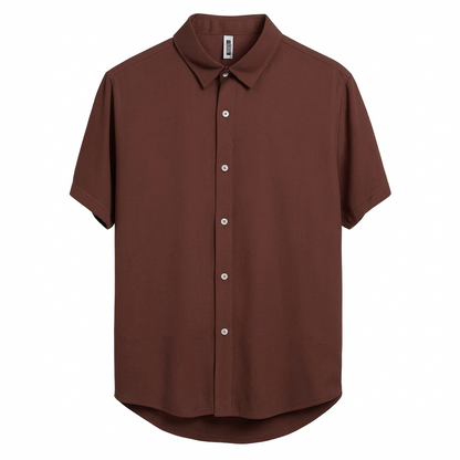 Camisa Cuello Clasico Marron JO006