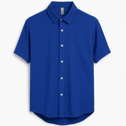 Camisa Cuello Clasico Azul Medio JO002