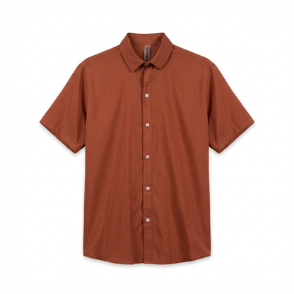 Camisa Cuello Clasico Terracota JO012