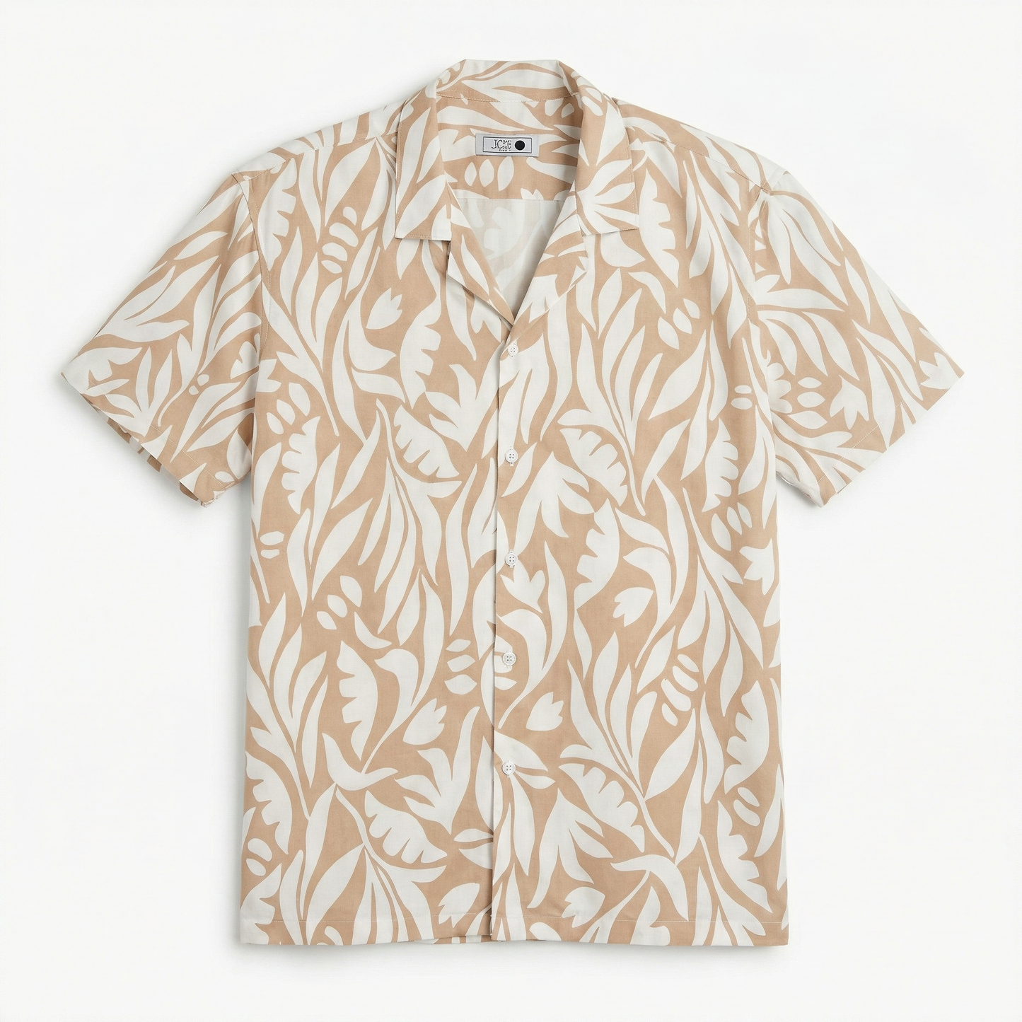Camisa Bowling Estampada Beige C302