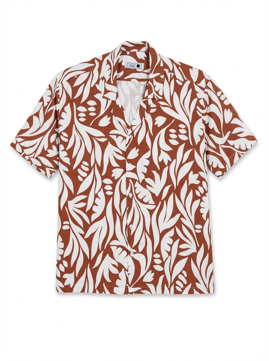 Camisa Bowling Estampada Rojo C301