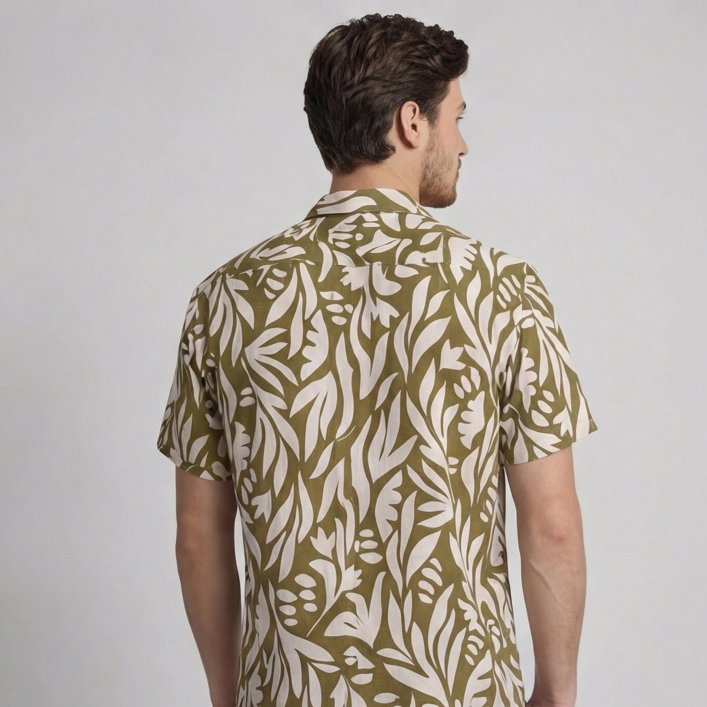 Camisa Bowling Estampada Verde C303