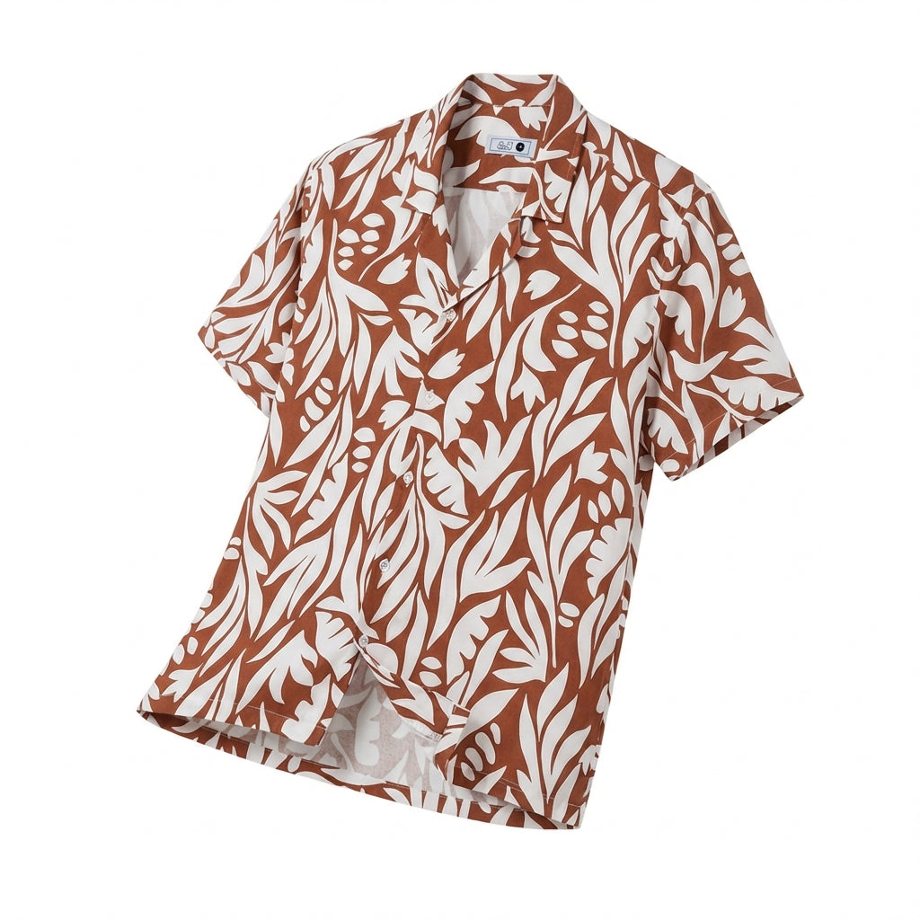 Camisa Bowling Estampada Rojo C301