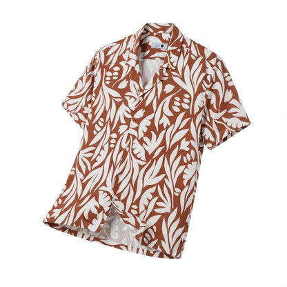 Camisa Bowling Estampada Rojo C301