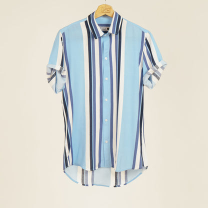 Camisa Rayada Azules A26