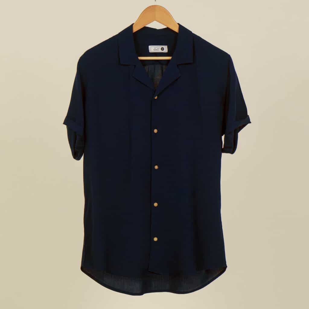 Camisa Bowling Azul Oscuro A09