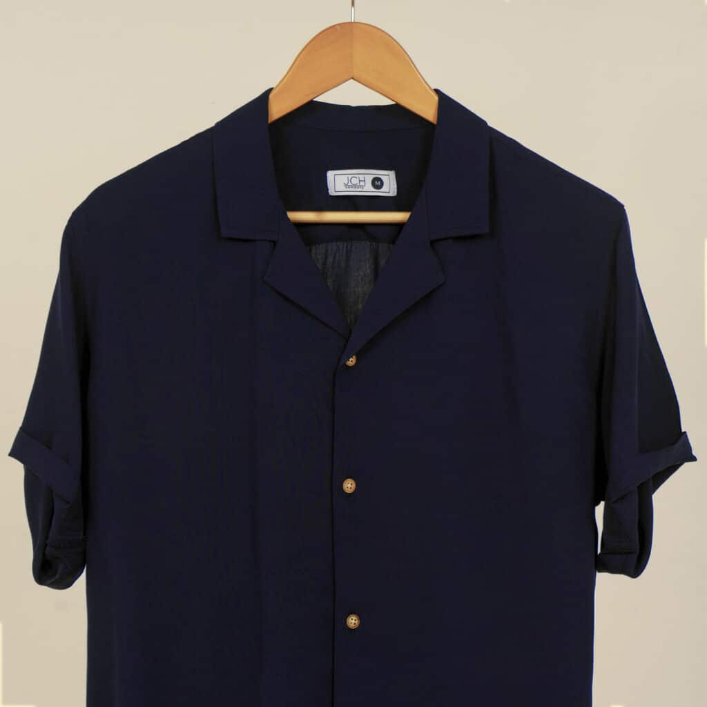 Camisa Bowling Azul Oscuro A09